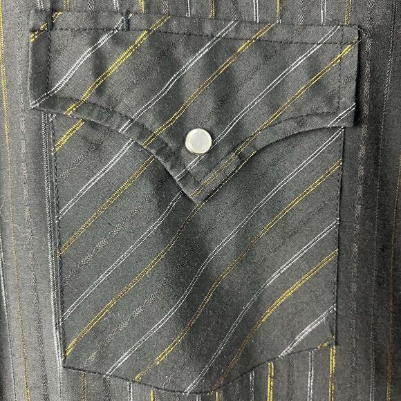 Vintage Ely Cattleman Pinstripe Pearl Snap Men’s Shirt Size XL Western Cowboy - Picture 4 of 5